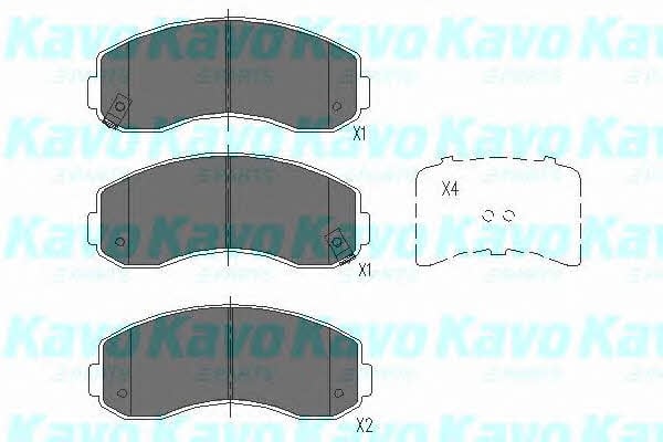 KBP4021 Kavo parts Тормозные колодки дисковые, комплект