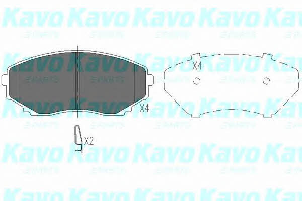 Тормозные колодки дисковые, комплект Kavo parts KBP-4530