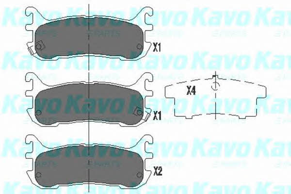 KBP4539 Kavo parts Тормозные колодки дисковые задние, комплект
