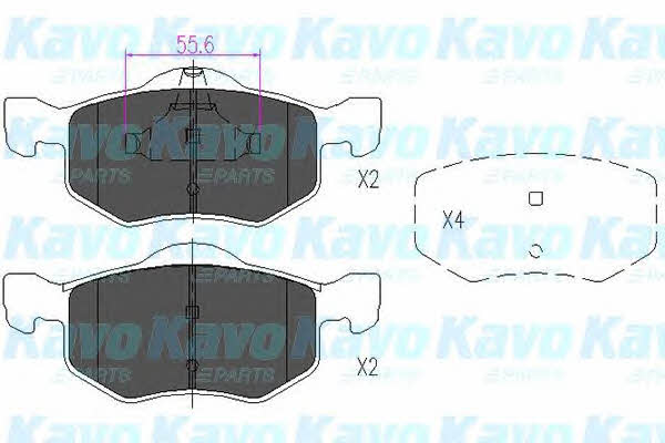 Тормозные колодки дисковые, комплект Kavo parts KBP-4541