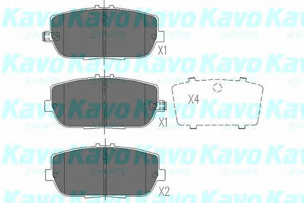KBP4551 Kavo parts Тормозные колодки дисковые, комплект
