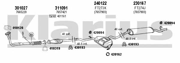 Klarius 330238E Система випуску відпрацьованих газів 330238E: Купити в Україні - Добра ціна на EXIST.UA! 330238E Klarius Система випуску відпрацьованих газів