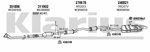 Klarius 120380E Система випуску відпрацьованих газів 120380E: Купити в Україні - Добра ціна на EXIST.UA!