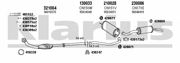 Klarius 180150E Система випуску відпрацьованих газів 180150E: Купити в Україні - Добра ціна на EXIST.UA!