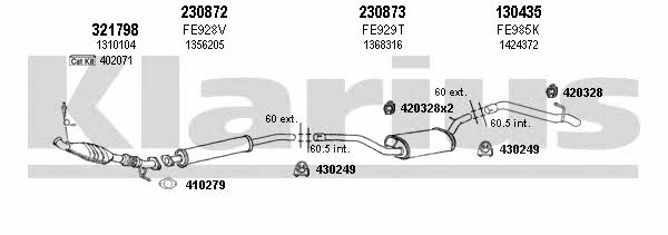 Klarius 361665E Система випуску відпрацьованих газів 361665E: Приваблива ціна - Купити в Україні на EXIST.UA!