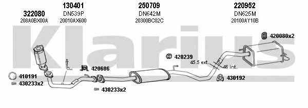 Klarius 270528E Система випуску відпрацьованих газів 270528E: Купити в Україні - Добра ціна на EXIST.UA!