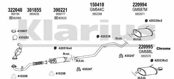 Klarius 391699E Система випуску відпрацьованих газів 391699E: Купити в Україні - Добра ціна на EXIST.UA!