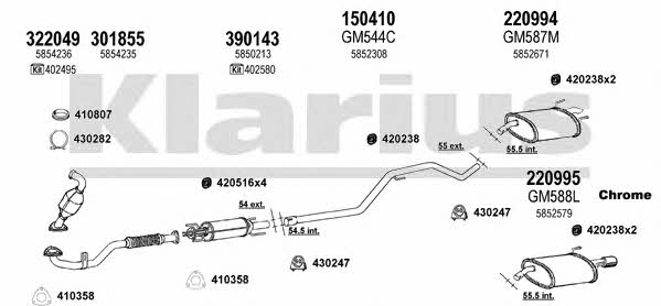 Klarius 391714E Система випуску відпрацьованих газів 391714E: Купити в Україні - Добра ціна на EXIST.UA!