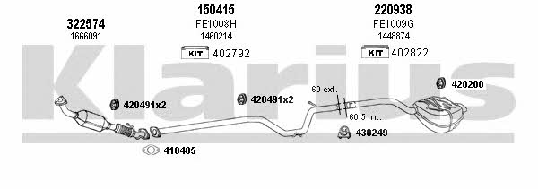 Klarius 361960E Система випуску відпрацьованих газів 361960E: Купити в Україні - Добра ціна на EXIST.UA!