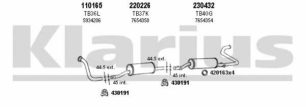 Klarius 330387E Система випуску відпрацьованих газів 330387E: Купити в Україні - Добра ціна на EXIST.UA!