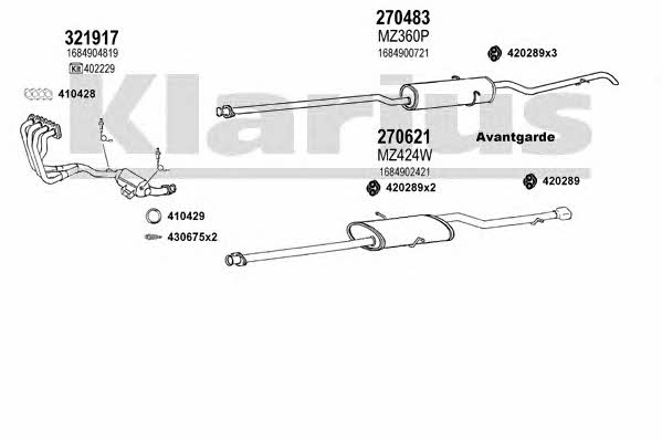  600463E Система випуску відпрацьованих газів 600463E: Купити в Україні - Добра ціна на EXIST.UA!