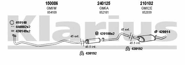 390447E Klarius Система випуску відпрацьованих газів