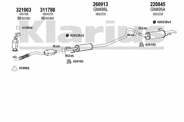 Klarius 391310E Система випуску відпрацьованих газів 391310E: Купити в Україні - Добра ціна на EXIST.UA!