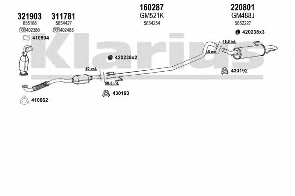 Klarius 391364E Система випуску відпрацьованих газів 391364E: Купити в Україні - Добра ціна на EXIST.UA!