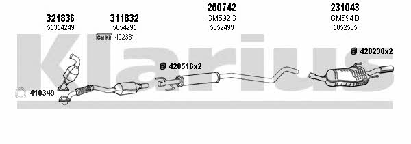 Klarius 391588E Система випуску відпрацьованих газів 391588E: Купити в Україні - Добра ціна на EXIST.UA!