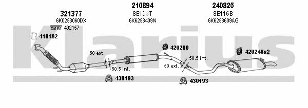 Klarius 790284E Система випуску відпрацьованих газів 790284E: Купити в Україні - Добра ціна на EXIST.UA!