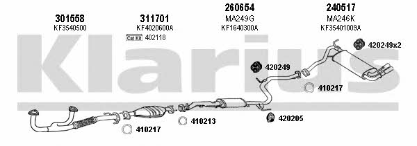 570157E Klarius Система выпуска отработаных газов
