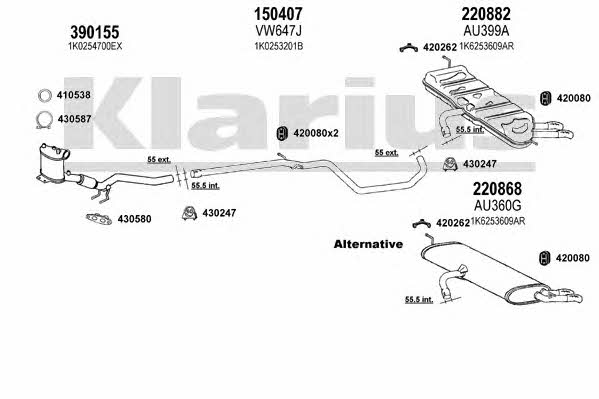 Klarius 940778E Система випуску відпрацьованих газів 940778E: Приваблива ціна - Купити в Україні на EXIST.UA!