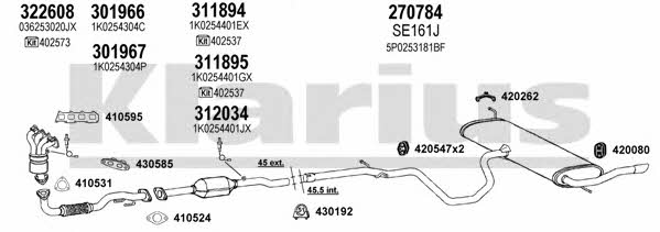 Klarius 790399E Система випуску відпрацьованих газів 790399E: Купити в Україні - Добра ціна на EXIST.UA!