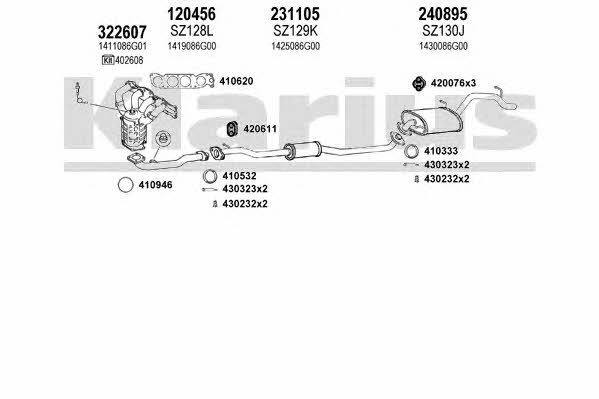 Klarius 820123E Система випуску відпрацьованих газів 820123E: Приваблива ціна - Купити в Україні на EXIST.UA!