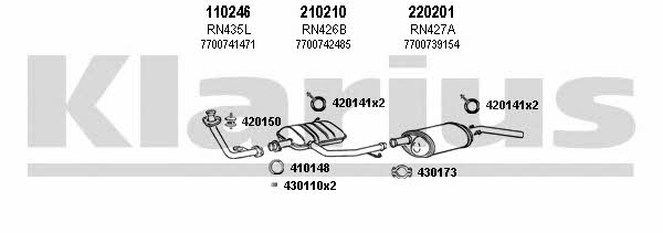 720233E Klarius Система выпуска отработаных газов