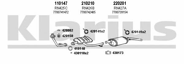 720537E Klarius Система выпуска отработаных газов