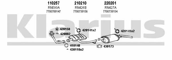 720604E Klarius Система выпуска отработаных газов