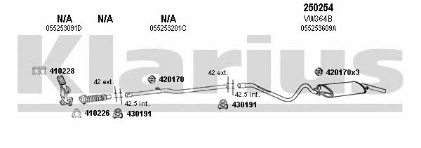 930543E Klarius Система випуску відпрацьованих газів