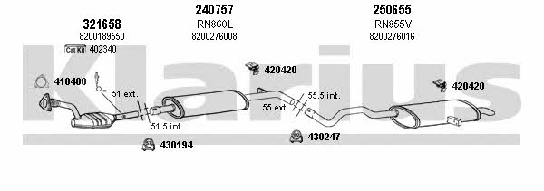  720921E Система випуску відпрацьованих газів 720921E: Купити в Україні - Добра ціна на EXIST.UA!