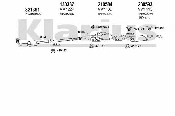 930751E Klarius Система випуску відпрацьованих газів