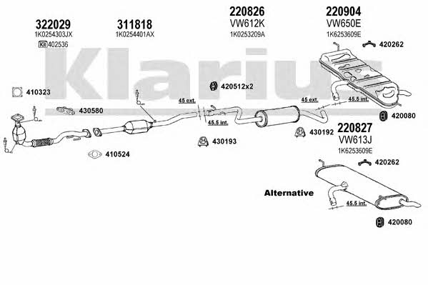 Klarius 931122E Система випуску відпрацьованих газів 931122E: Купити в Україні - Добра ціна на EXIST.UA!