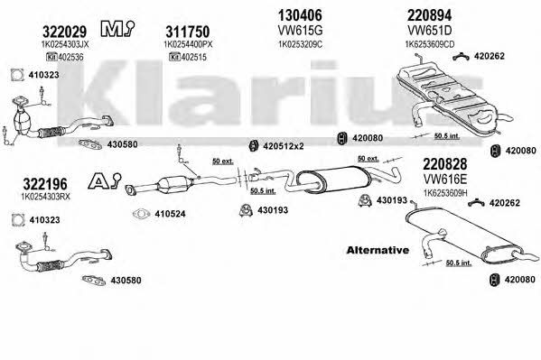 Klarius 931128E Система випуску відпрацьованих газів 931128E: Купити в Україні - Добра ціна на EXIST.UA!