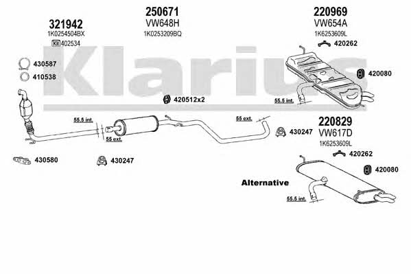 Klarius 931131E Система випуску відпрацьованих газів 931131E: Купити в Україні - Добра ціна на EXIST.UA!