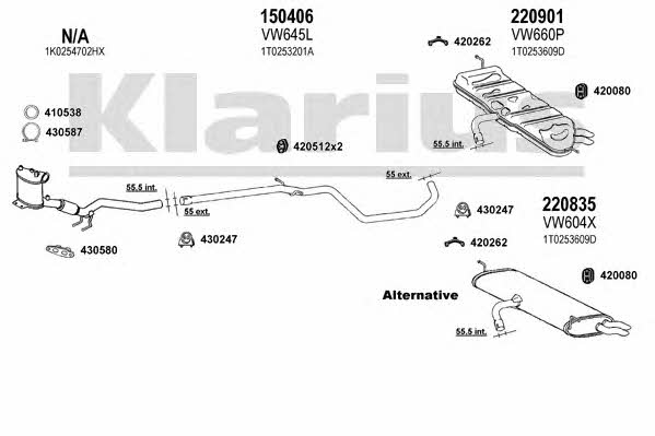 Klarius 931150E Система випуску відпрацьованих газів 931150E: Купити в Україні - Добра ціна на EXIST.UA!