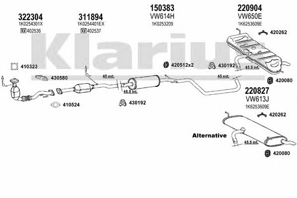 Klarius 931359E Система випуску відпрацьованих газів 931359E: Купити в Україні - Добра ціна на EXIST.UA!