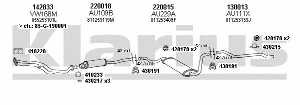 940419E Klarius Система випуску відпрацьованих газів