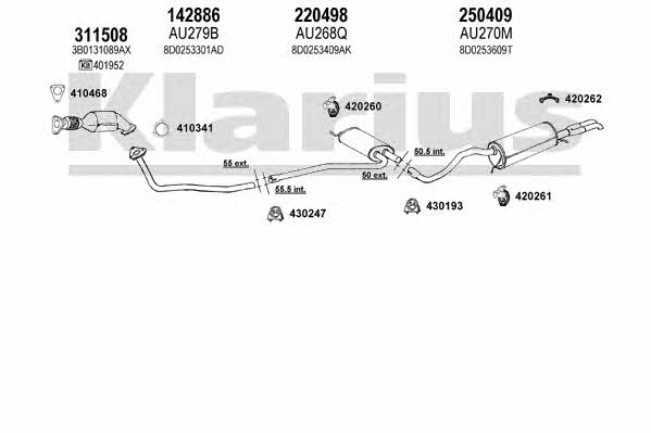 Klarius 940443E Система випуску відпрацьованих газів 940443E: Купити в Україні - Добра ціна на EXIST.UA!