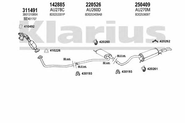 Klarius 940501E Система випуску відпрацьованих газів 940501E: Купити в Україні - Добра ціна на EXIST.UA!