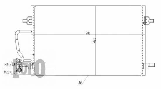 0030160018 Loro Радиатор кондиционера (Конденсатор)