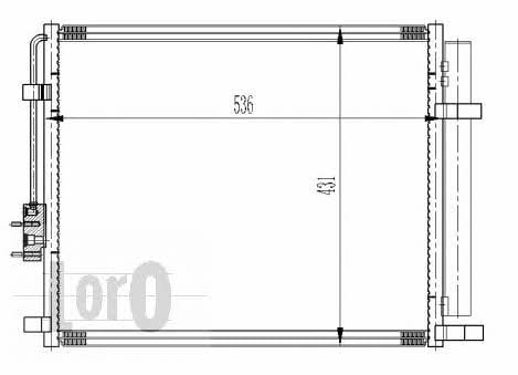 Радиатор кондиционера (Конденсатор) Loro 019-016-0030