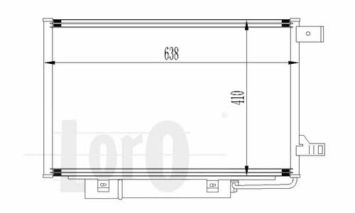 Радіатор кондиціонера Mercedes B-Class (Мерседес Б-Класу): 0540160028 Loro Радіатор кондиціонера (Конденсатор)