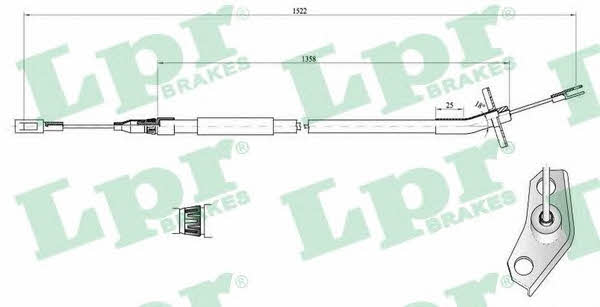 LPR C0445B Трос ручника, левый C0445B: Отличная цена - Купить в Украине на EXIST.UA! C0445B LPR Трос ручника, левый