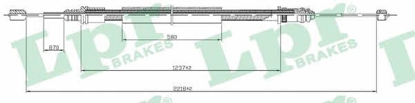 LPR C0704B Трос ручного гальма C0704B: Приваблива ціна - Купити в Україні на EXIST.UA! C0704B LPR Трос ручного гальма