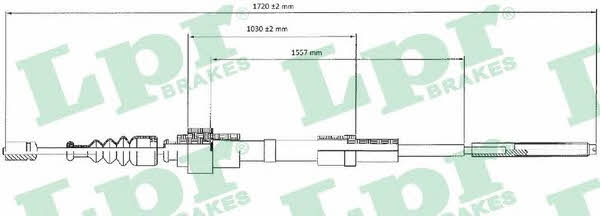 LPR C0956B Трос ручного гальма C0956B: Приваблива ціна - Купити в Україні на EXIST.UA! C0956B LPR Трос ручного гальма