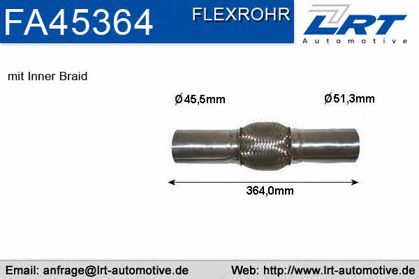 LRT Fleck FA45364 Труба гофрована FA45364: Купити в Україні - Добра ціна на EXIST.UA!