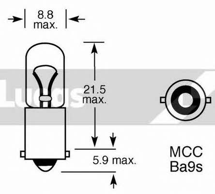 Lucas Electrical LLB233 Лампа розжарювання T4W 12V 4W LLB233: Купити в Україні - Добра ціна на EXIST.UA!