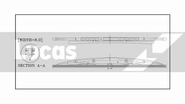 Lucas Electrical LLWCS16 Щітка склоочисника 400 мм (16") LLWCS16: Купити в Україні - Добра ціна на EXIST.UA!
