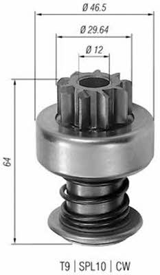 Бендикс стартера Magneti marelli 940113020098