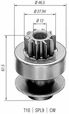 Magneti marelli 940113020165 Бендикс стартера 940113020165: Отличная цена - Купить в Украине на EXIST.UA! 940113020165 Magneti marelli Бендикс стартера