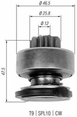 Бендикс стартера Magneti marelli 940113020329
